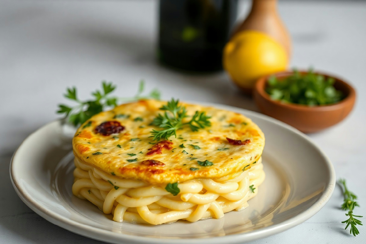 Frittata di pasta: un pranzo in famiglia pronto in 10 minuti che piace a tutti